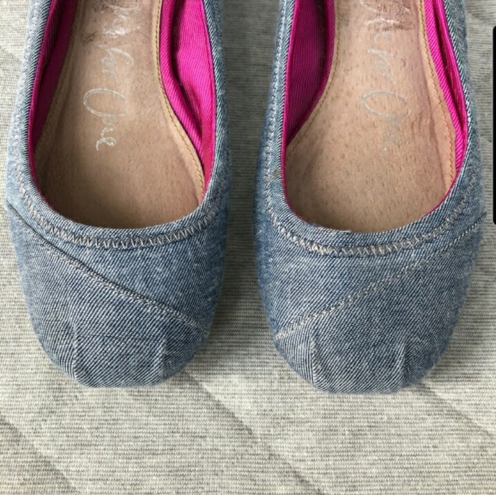 Toms Chambray Ballet Flats